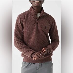 FAHERTY Men's Epic Quilted Brown Pullover Sweater